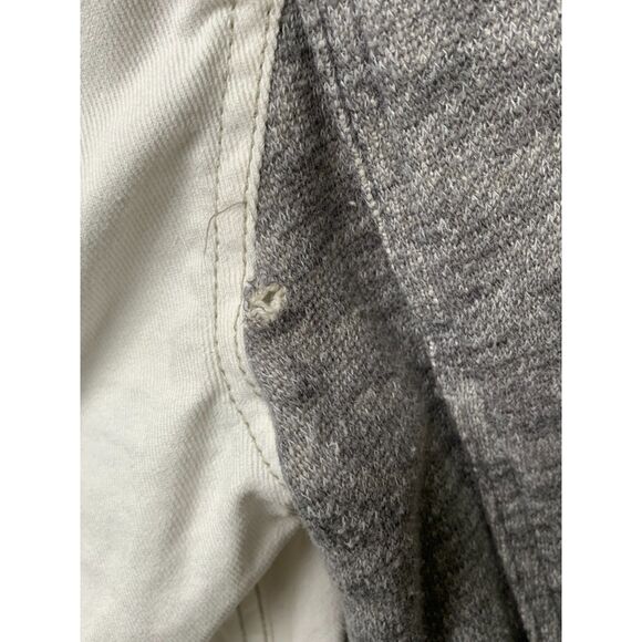 FREE PEOPLE CASUAL TERRY CLOTH JACKET WOMENS Size SMALL WHITE DENIM 39F434J138 - Picture 8 of 15